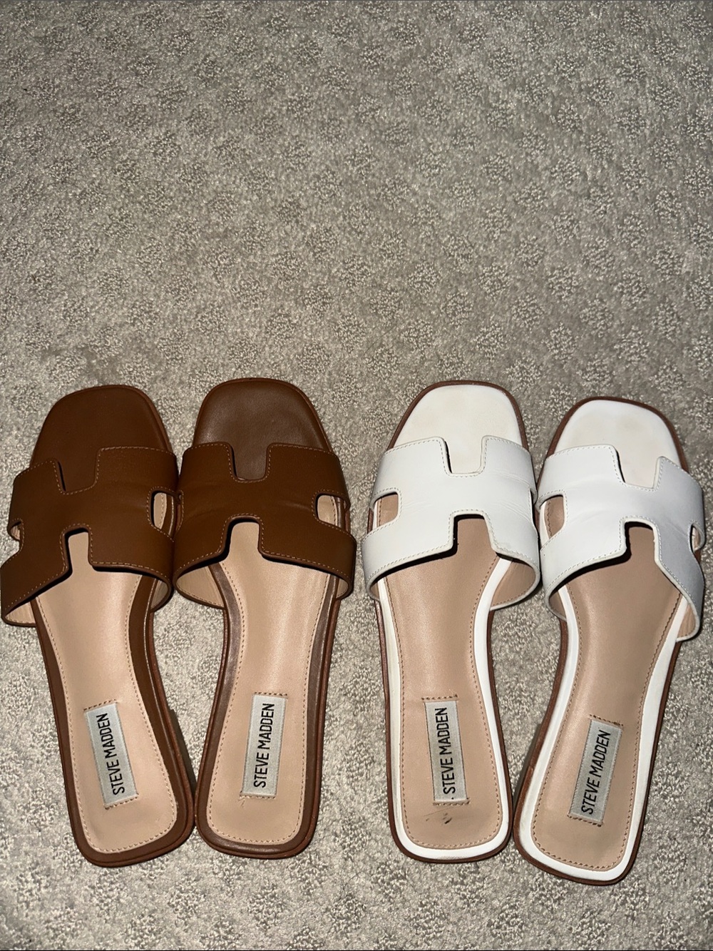 Steve Madden Hadyn Sandals in Cognac and White